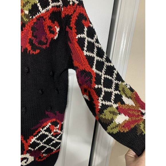 Vintage Jennifer Reed Too 80s Hand-Knit Wearable Art Heavy Artsy Sweater 2X - Picture 4 of 6